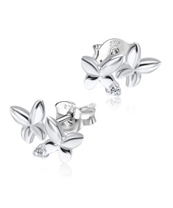 Butterfly Silver Ear Stud STS-3381